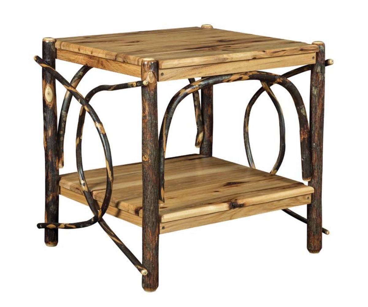 End Table Solid Top &amp; Shelf