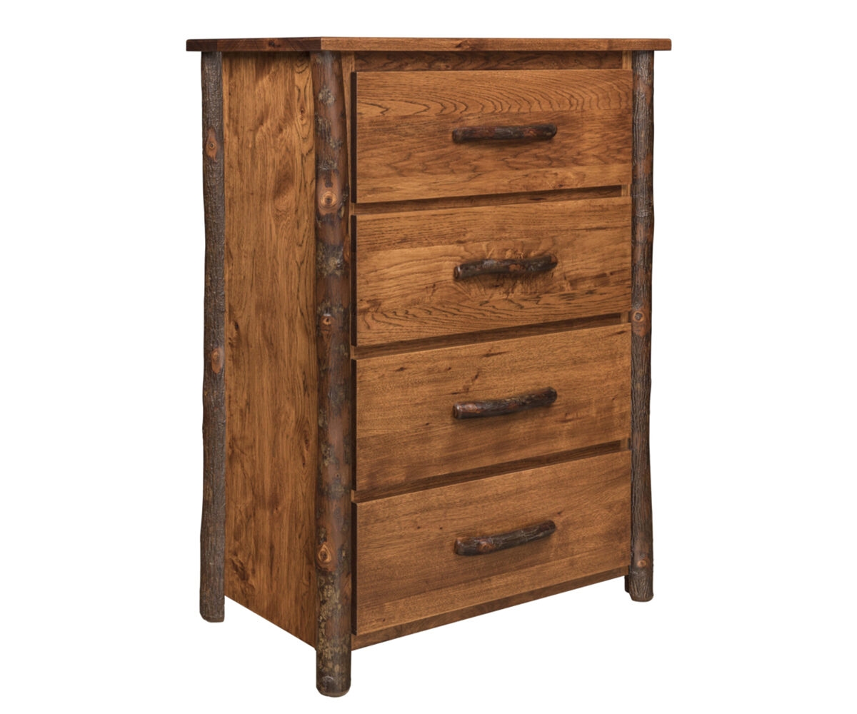 Hickory 4-Drawer Chest