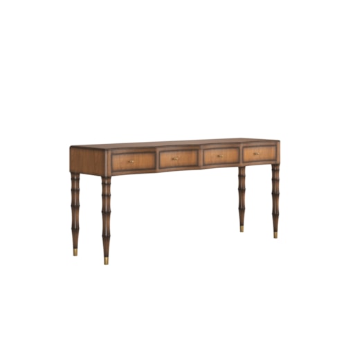 Traditional Sofa Table with Hidden Storage