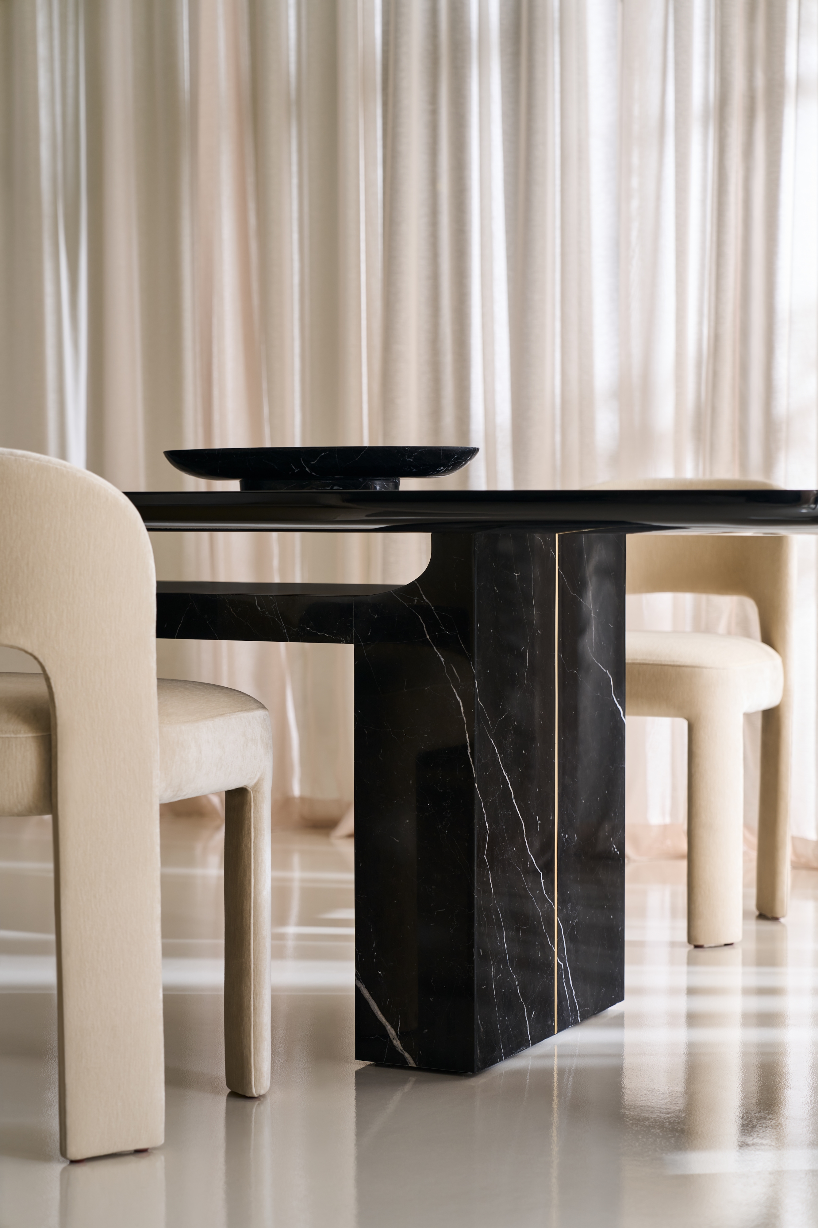 Caracole Caracole Classic Modern Stone Double-Pedestal Dining Table