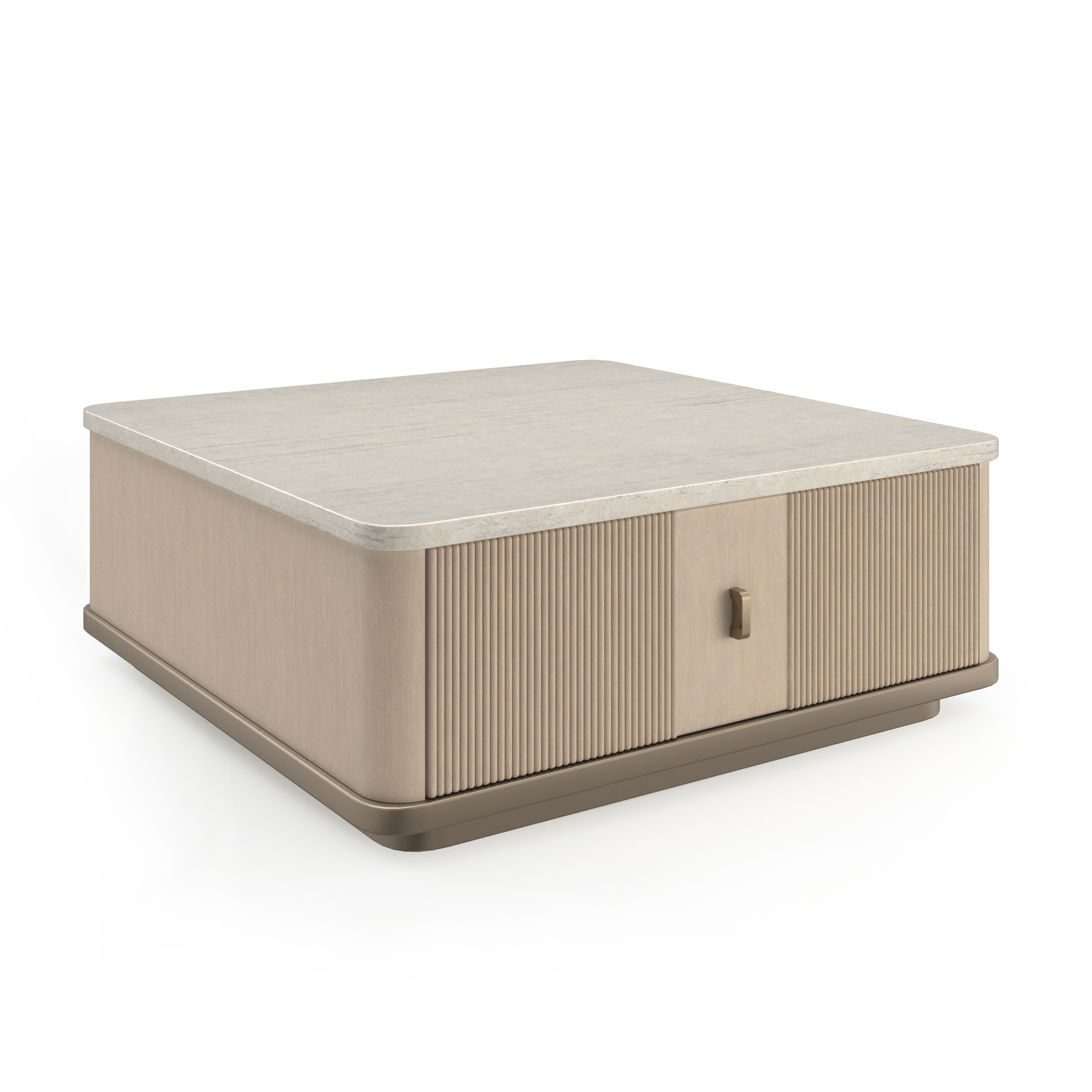 Caracole Caracole Classic 40" Square Stone-Top Cocktail Table