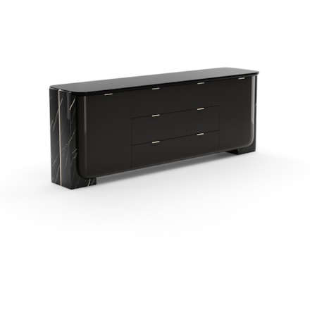 Modern Stone-Panel Sideboard