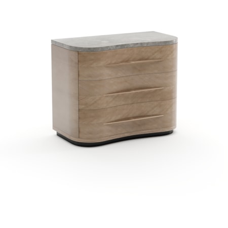 Three-Drawer Plinth-Base Nightstand