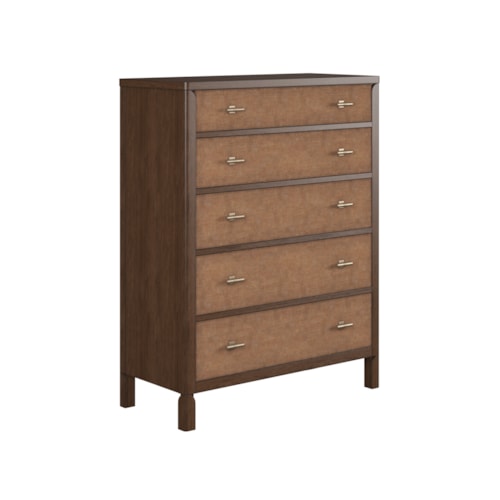 Transitional 5-Drawer Chest with Cedar Lined Bottom Drawer