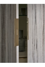 Caracole Caracole Classic Elegant Modern Swing-Out Door Bar Cabinet with Integrated Wine Bottle Storage