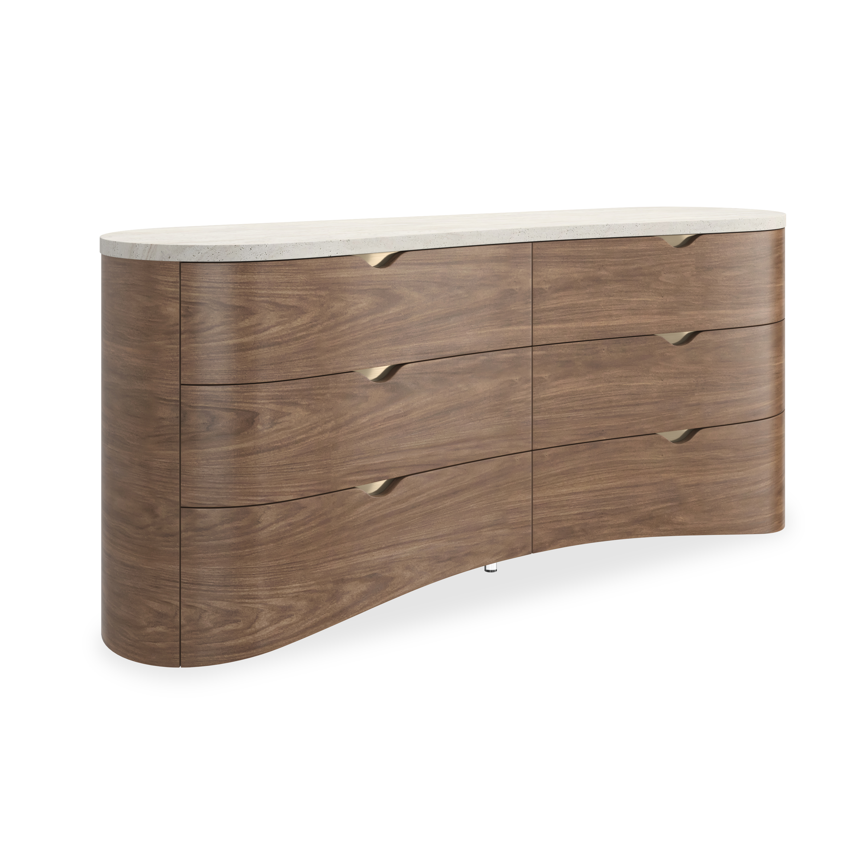 Caracole Caracole Classic Modern Stone-Top Six-Drawer Dresser