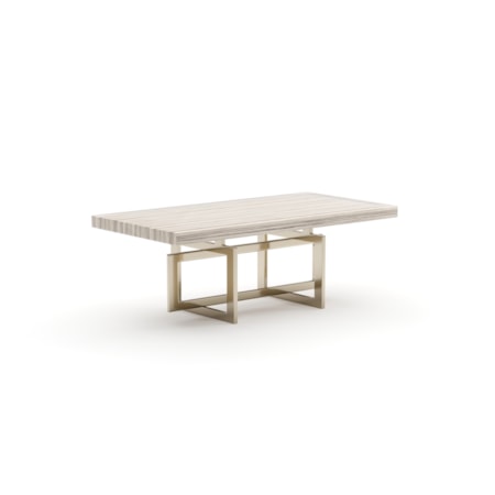 48" Rectangular Stone-Top Cocktail Table