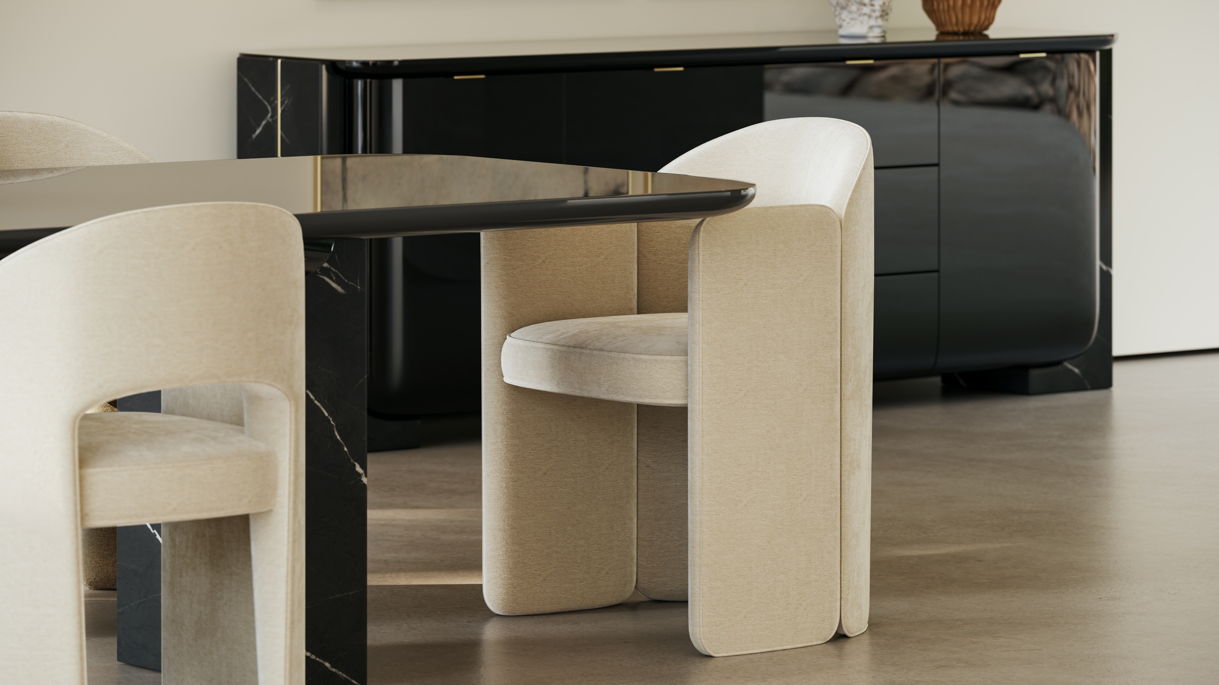 Caracole Caracole Classic Fully-Upholstered Open-Back Dining Arm Chair