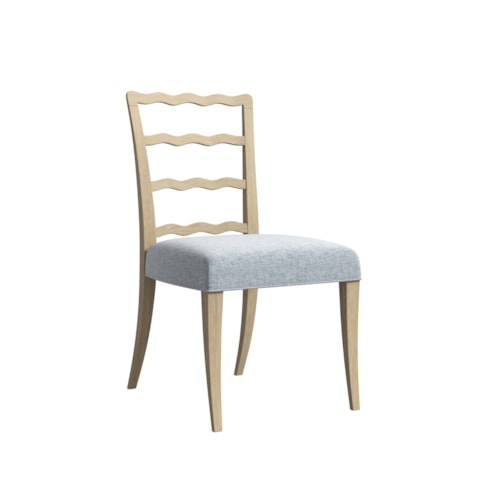 Transitional Ladderback Side Chair with Tapper Legs