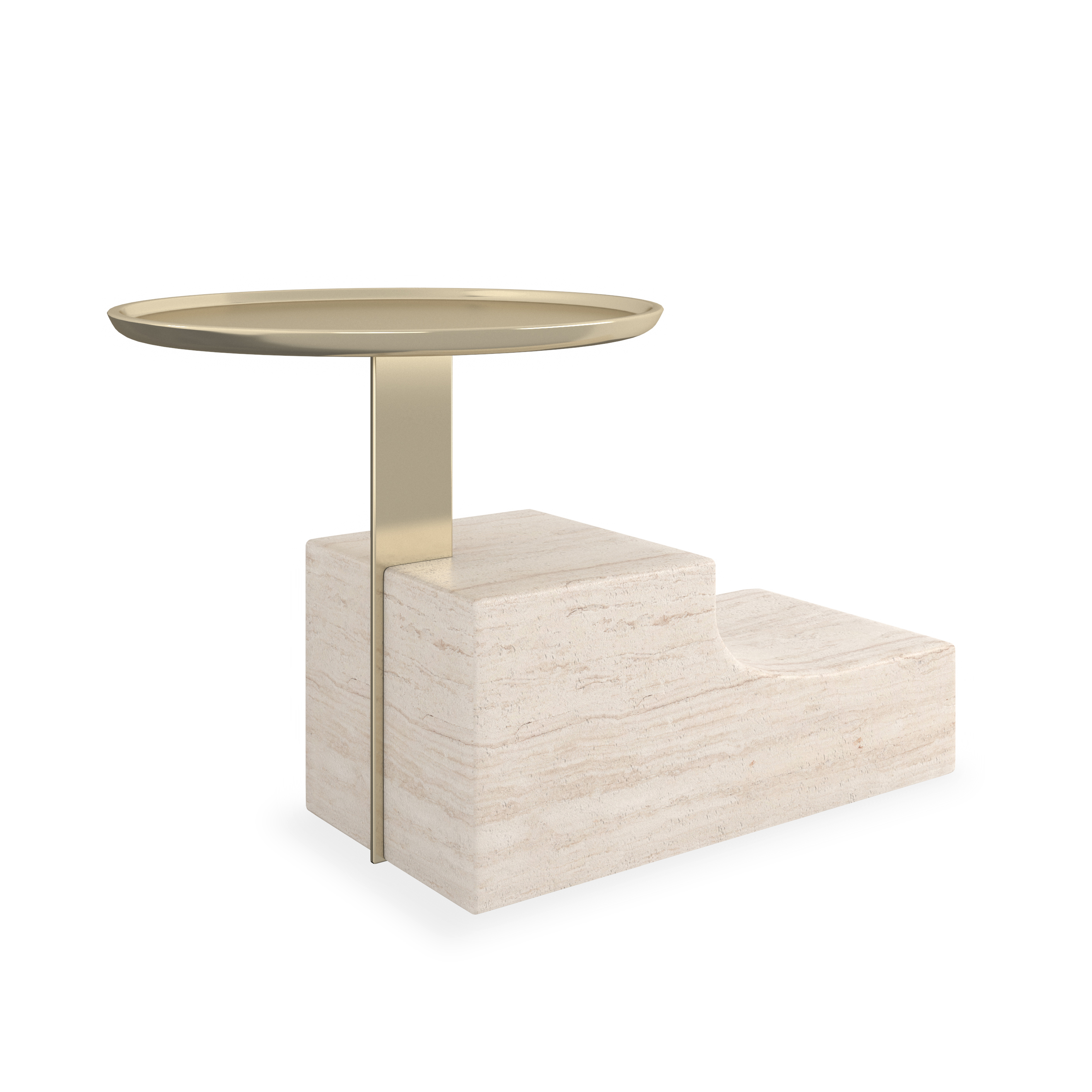 Caracole Caracole Classic Stone Versatile Display Table w/Metal Tray