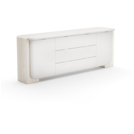 Modern Stone-Panel Sideboard