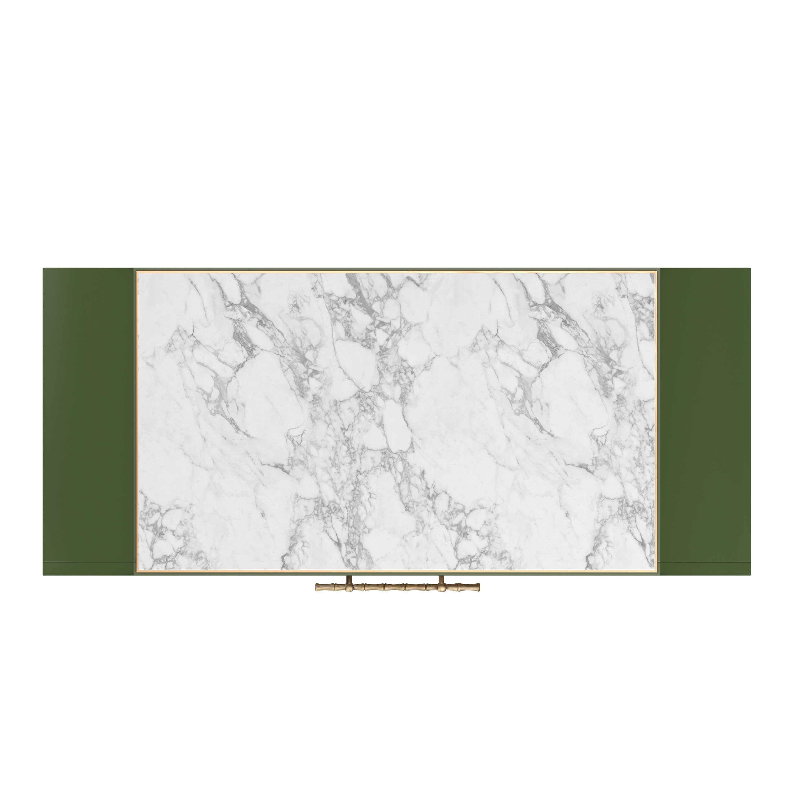 Four-Drawer Cane Accent Chest w/Marble Top