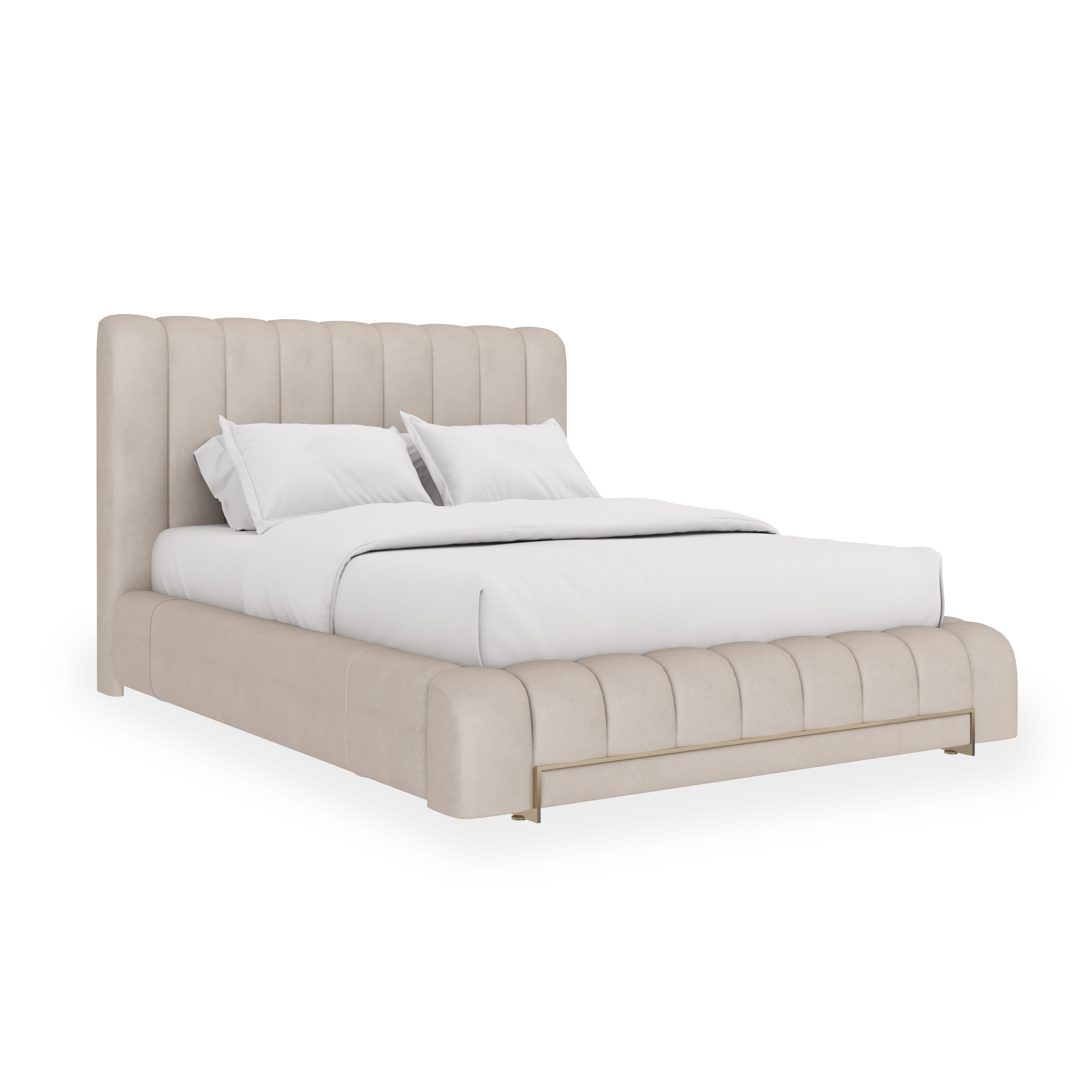 Caracole Caracole Classic Fully Upholstered Channel-Tufted Queen Bed