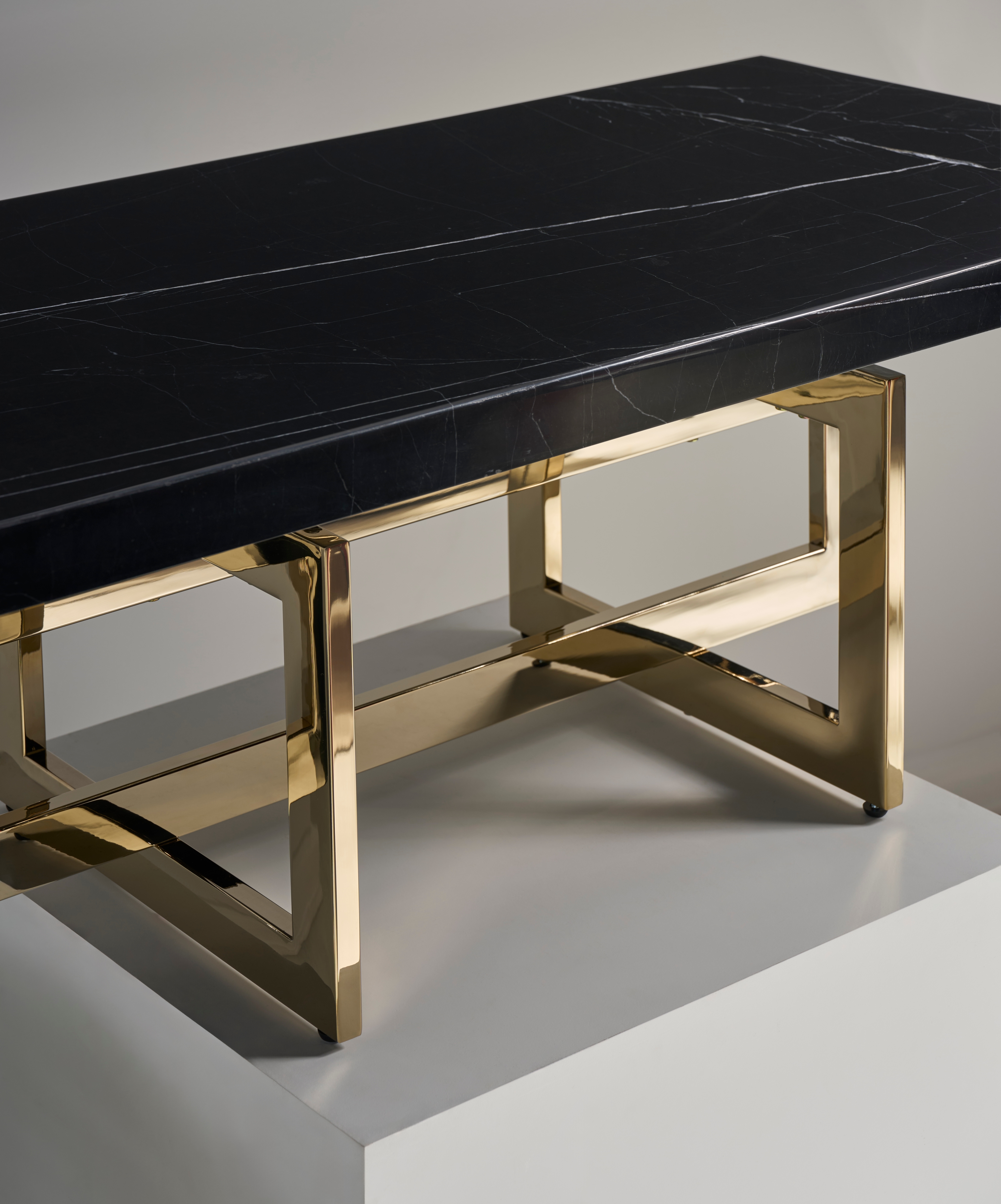 Caracole Caracole Classic 48" Rectangular Stone-Top Cocktail Table
