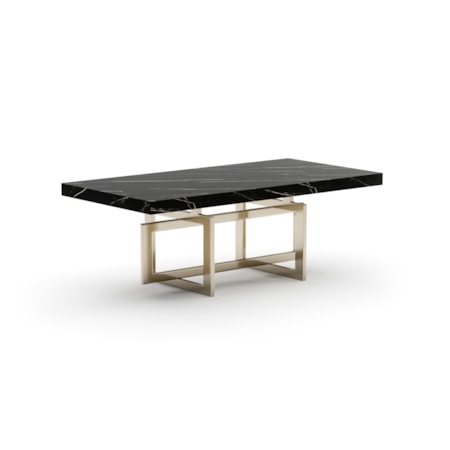 48" Rectangular Stone-Top Cocktail Table
