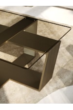 Caracole Caracole Classic Contemporary 61" Smoked Glass-Top Cocktail Table