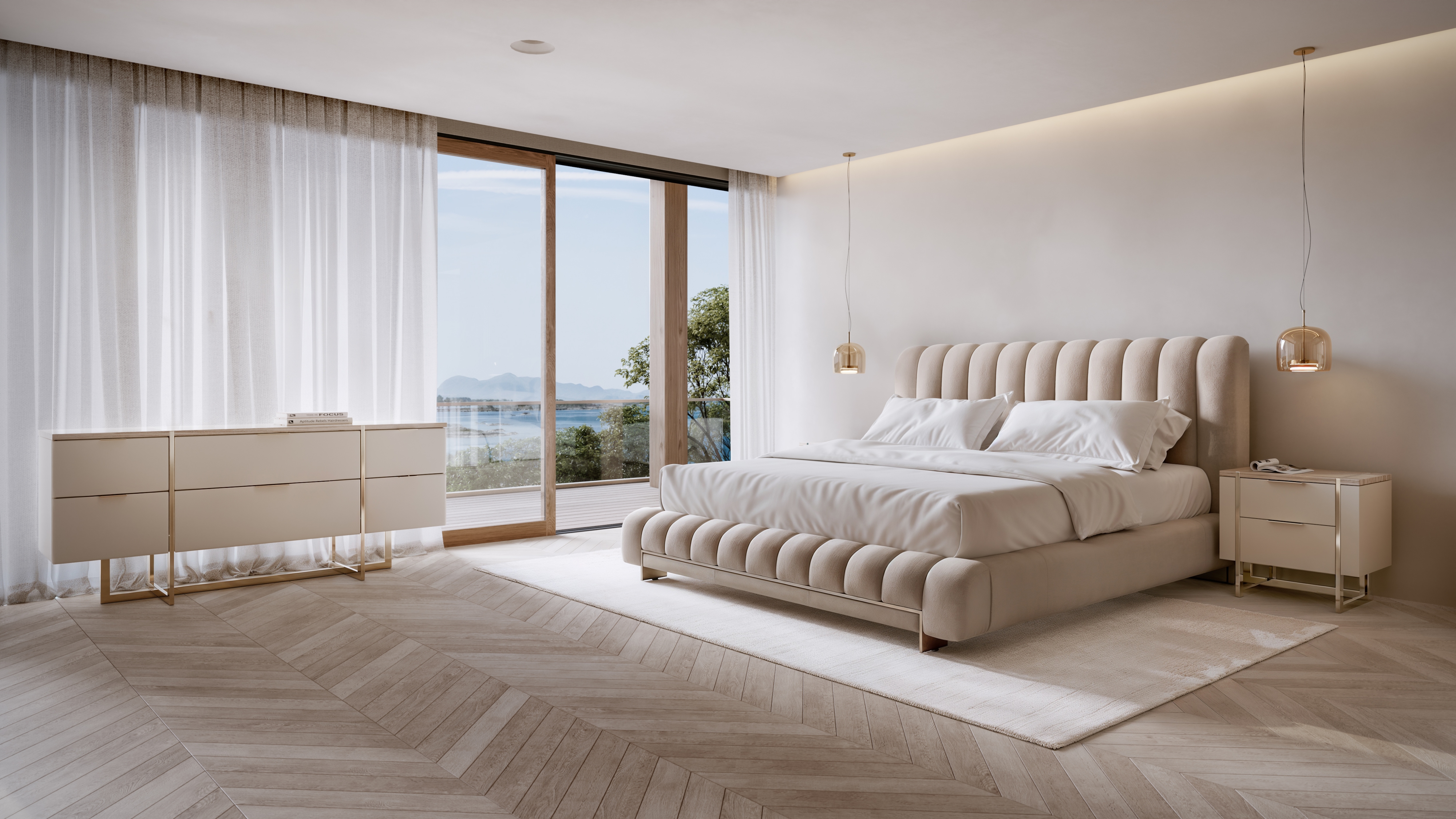 Caracole Caracole Classic Fully Upholstered Channel-Tufted King Bed