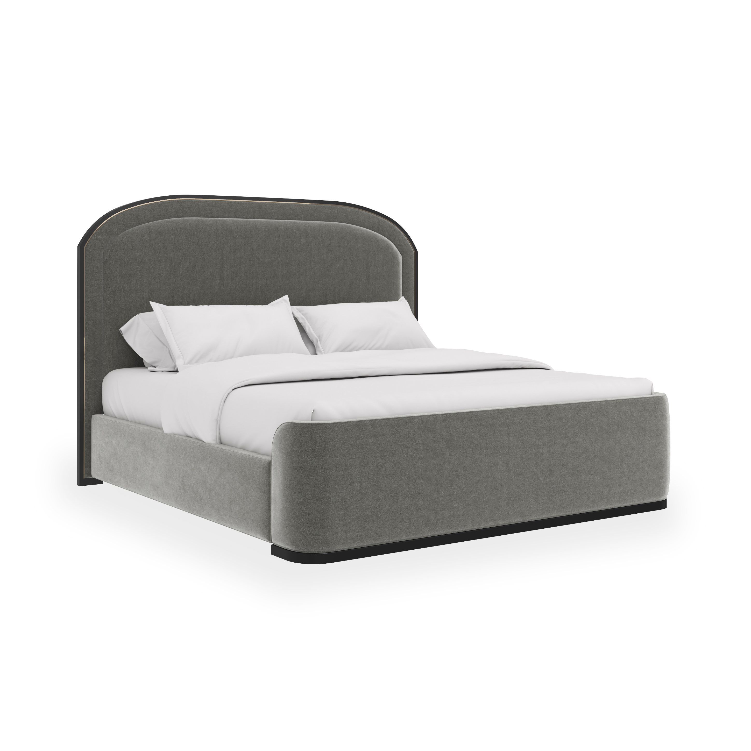 Caracole Caracole Classic Curved Upholstered Panel King Bed