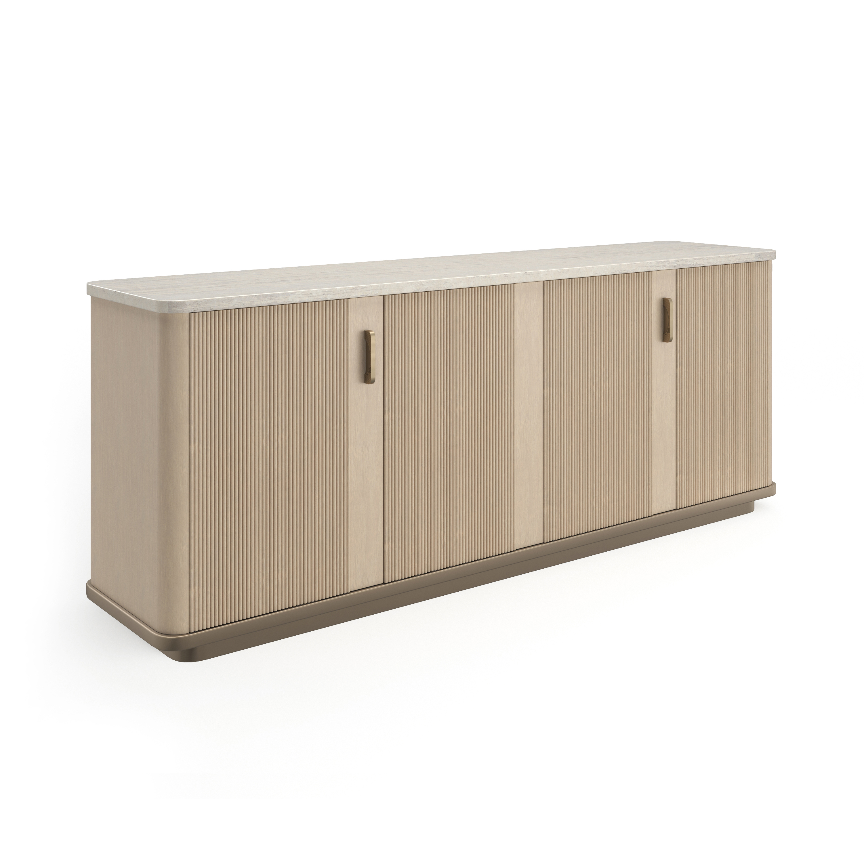 Caracole Caracole Classic Stone-Top Reeded Four-Door Sideboard