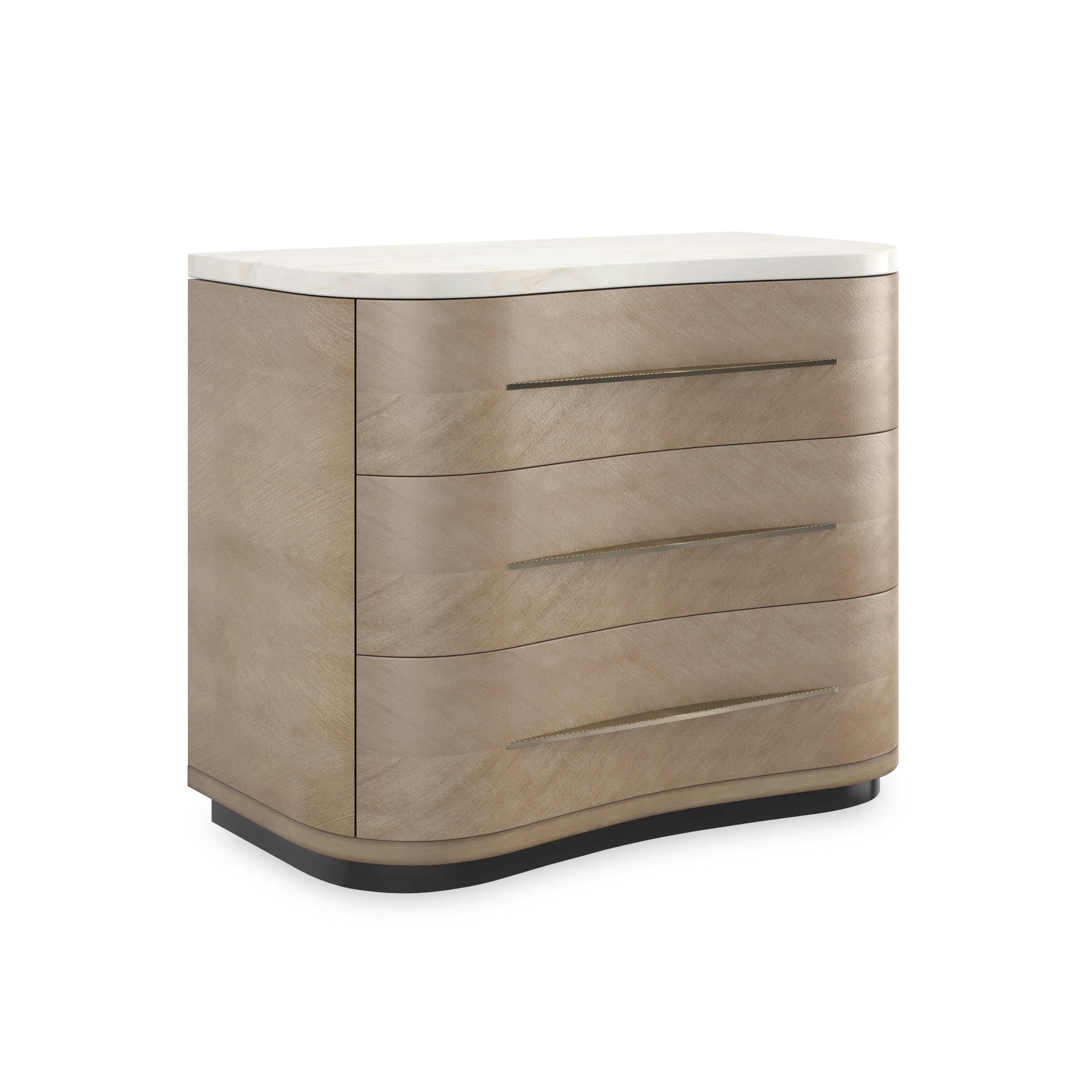 Caracole Caracole Classic Three-Drawer Plinth-Base Nightstand
