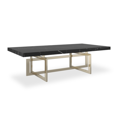 Contemporary 60" Rectangular Marble-Top Cocktail Table