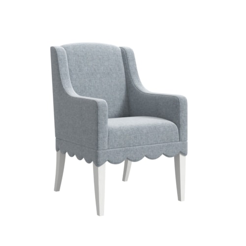 Transitional Upholstered Arm Chair with Tapered Legs