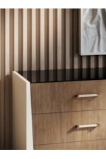 Caracole Caracole Classic Modern Smoked Glass-Top Six-Drawer Dresser with Soft-Close Drawers