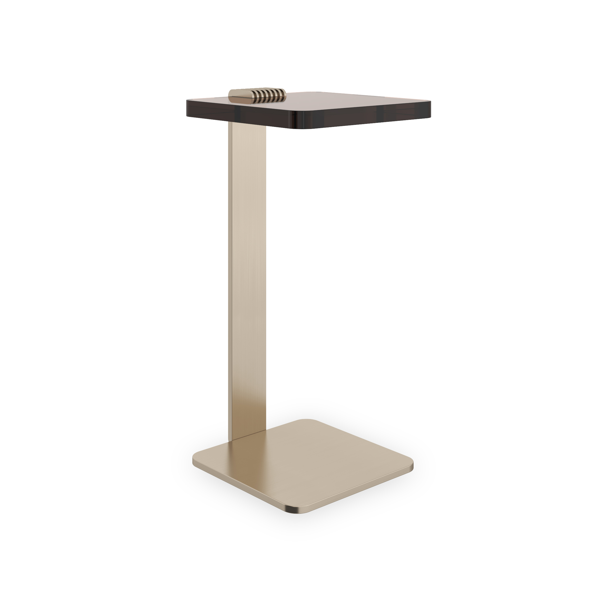 Caracole Caracole Classic Square Smoked Glass-Top Offset Spot Table