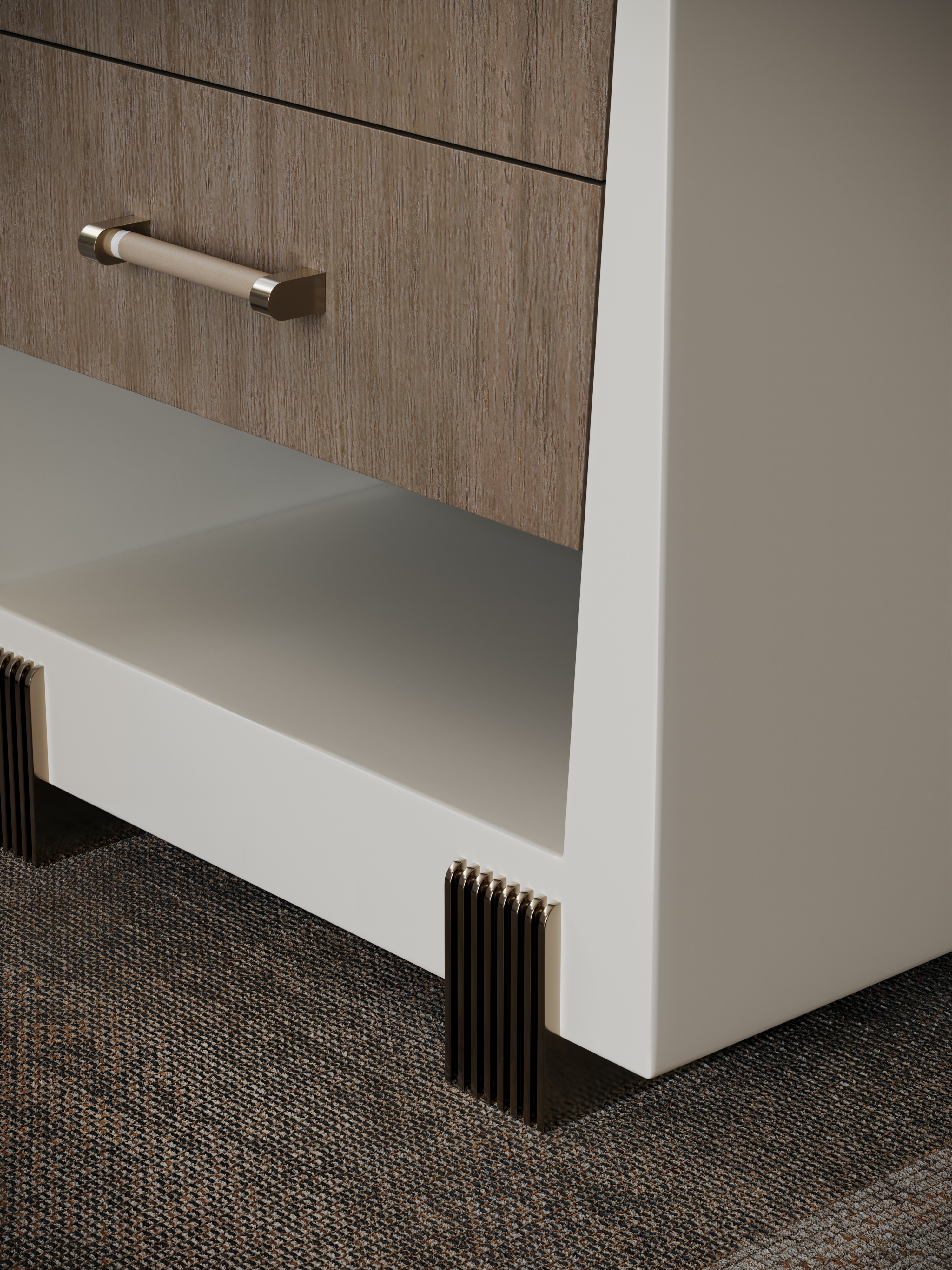 Caracole Caracole Classic Smoked-Glass Top Compact Nightstand