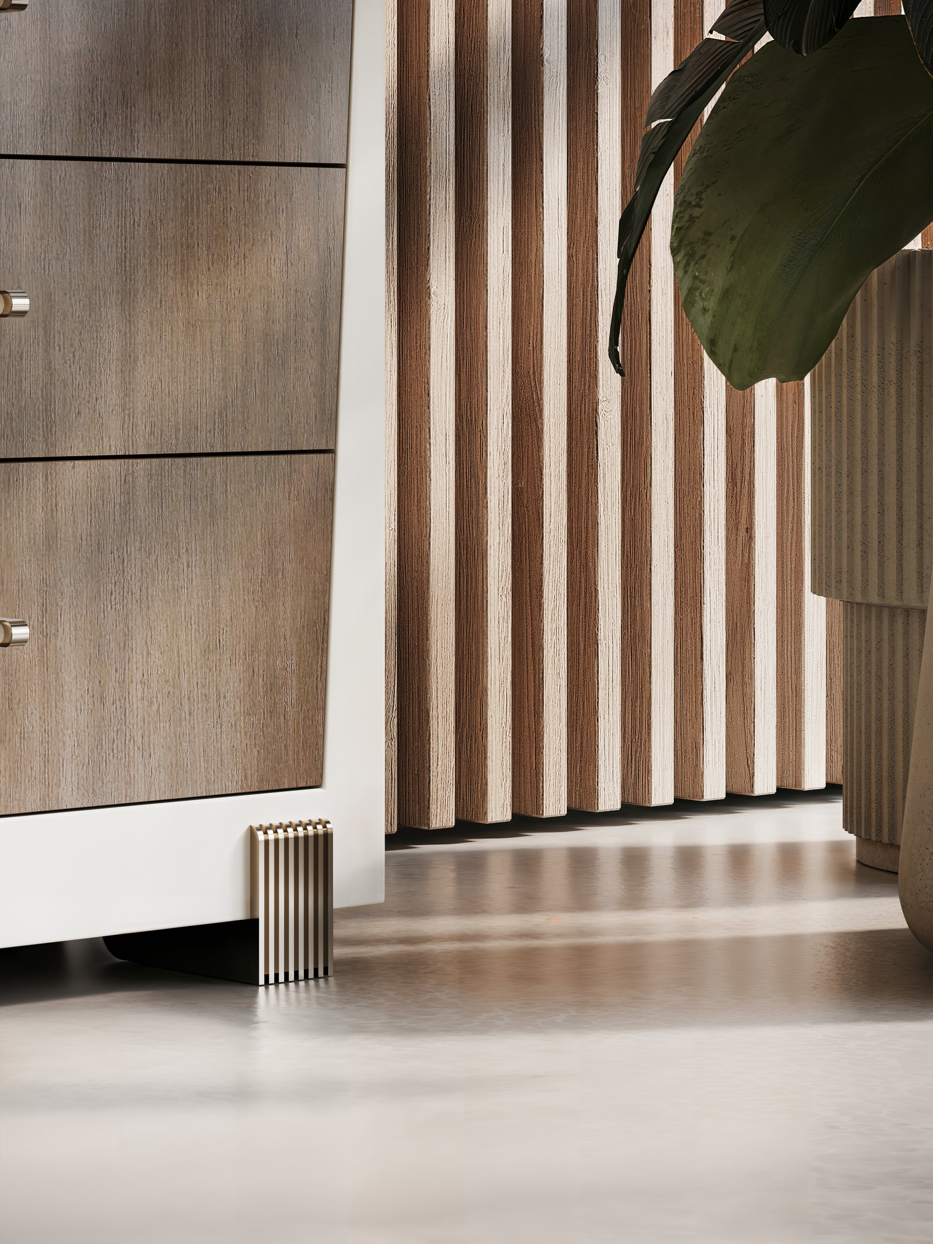 Caracole Caracole Classic Modern Smoked Glass-Top Six-Drawer Dresser