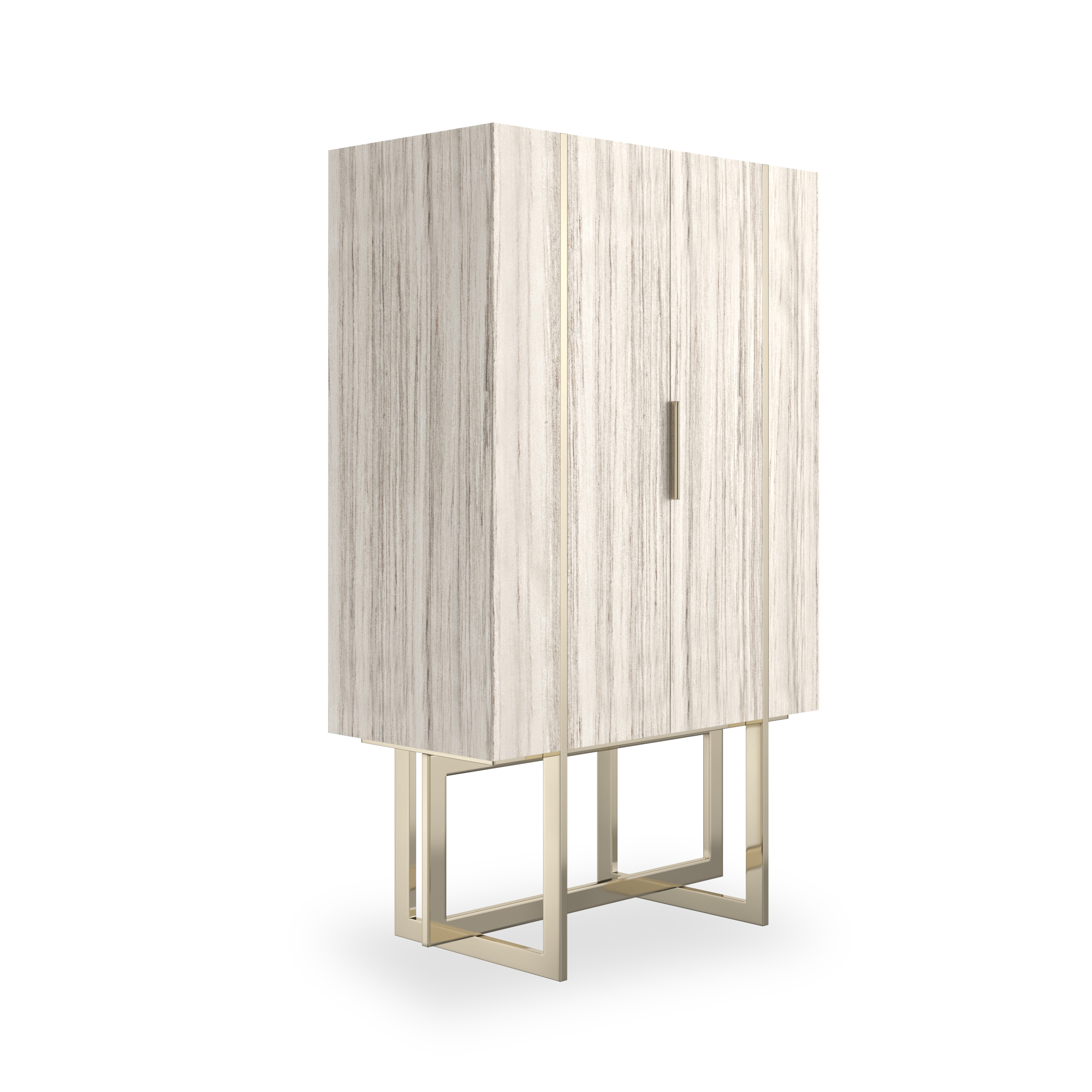 Elegant Modern Swing-Out Door Bar Cabinet