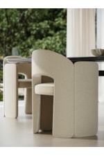 Caracole Caracole Classic Modern Vintage Fully-Upholstered Open-Back Dining Arm Chair