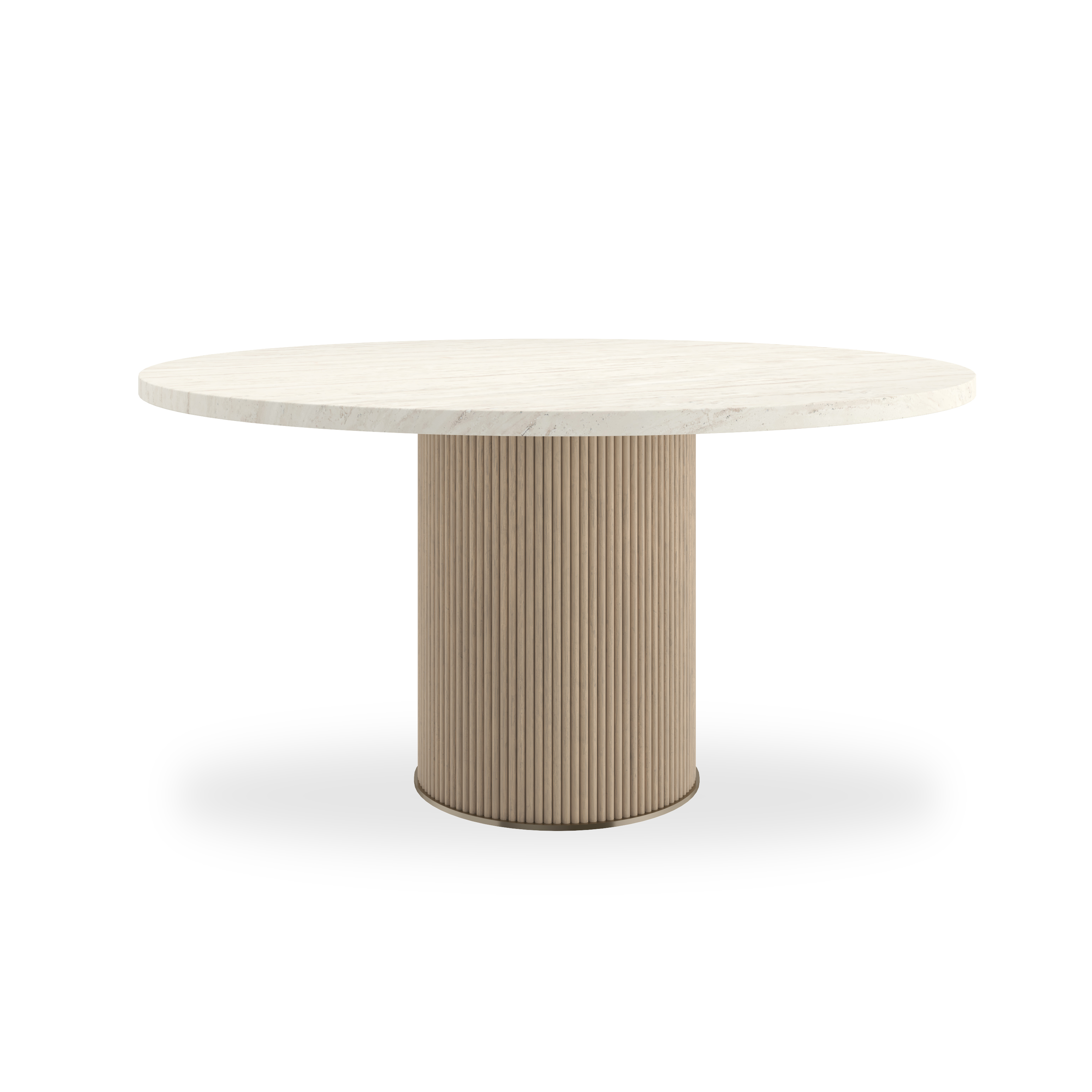 Caracole Caracole Classic 58" Round Stone-Top Pedestal Dining Table