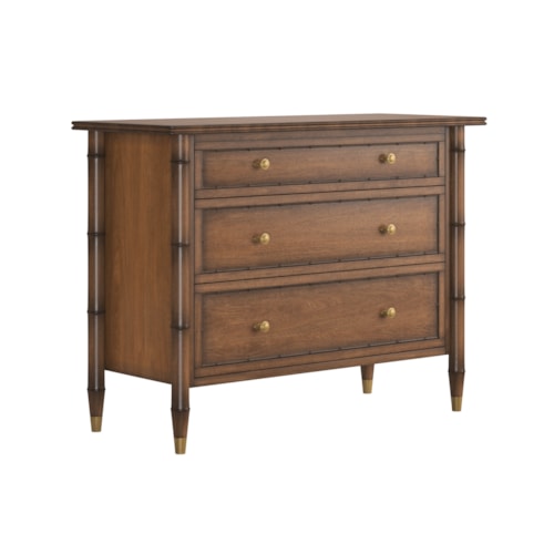 Traditional 3-Drawer Bachelors Chest with Cedar Lined Bottom Drawer