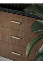 Caracole Caracole Classic Modern Smoked Glass-Top Six-Drawer Dresser with Soft-Close Drawers