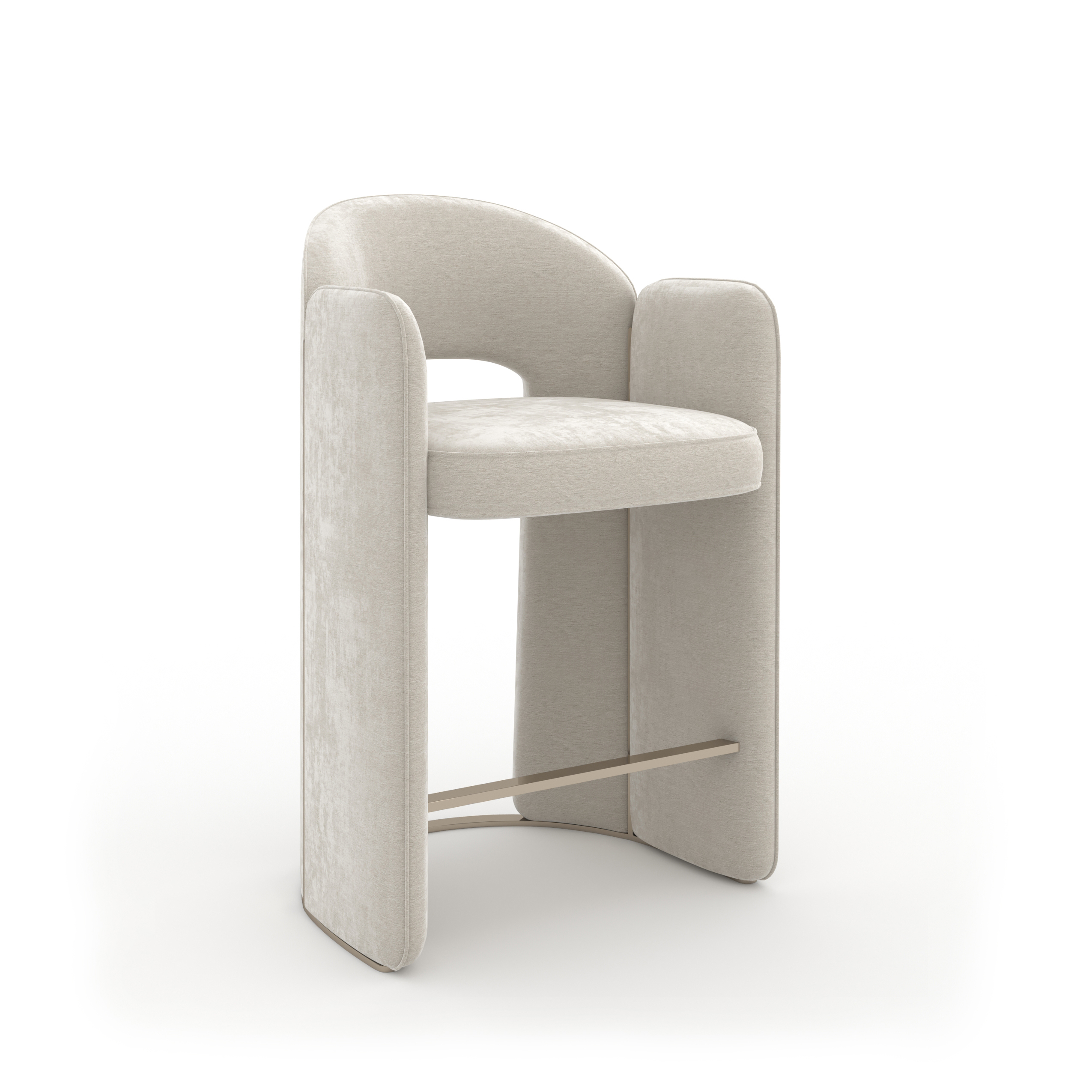 Caracole Caracole Classic Fully-Upholstered Open-Back Counter Chair