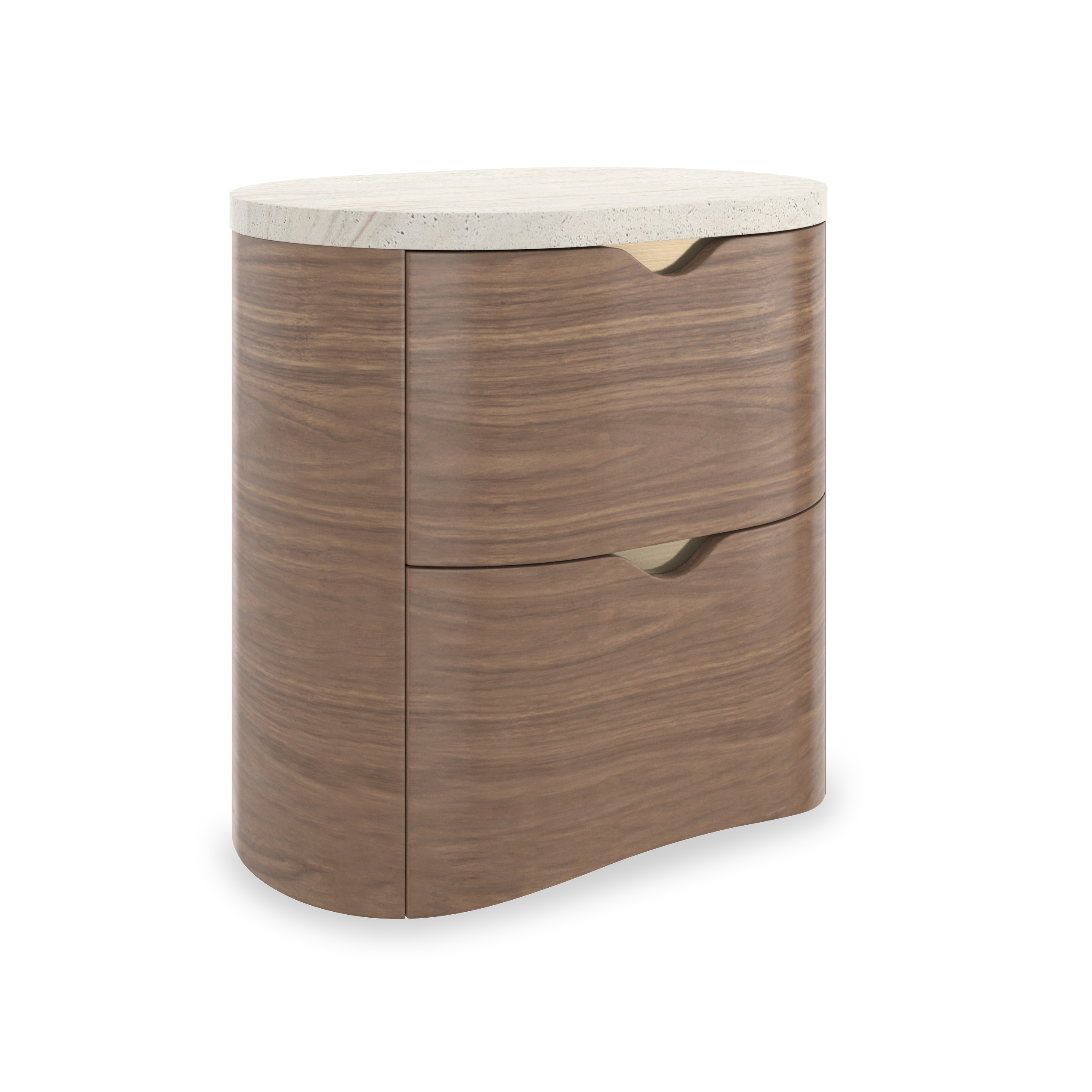 Caracole Caracole Classic Compact Stone-Top Two-Drawer Nightstand