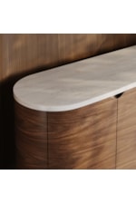 Caracole Caracole Classic Modern Stone-Top Four-Door Sideboard with Adjustable Shelves