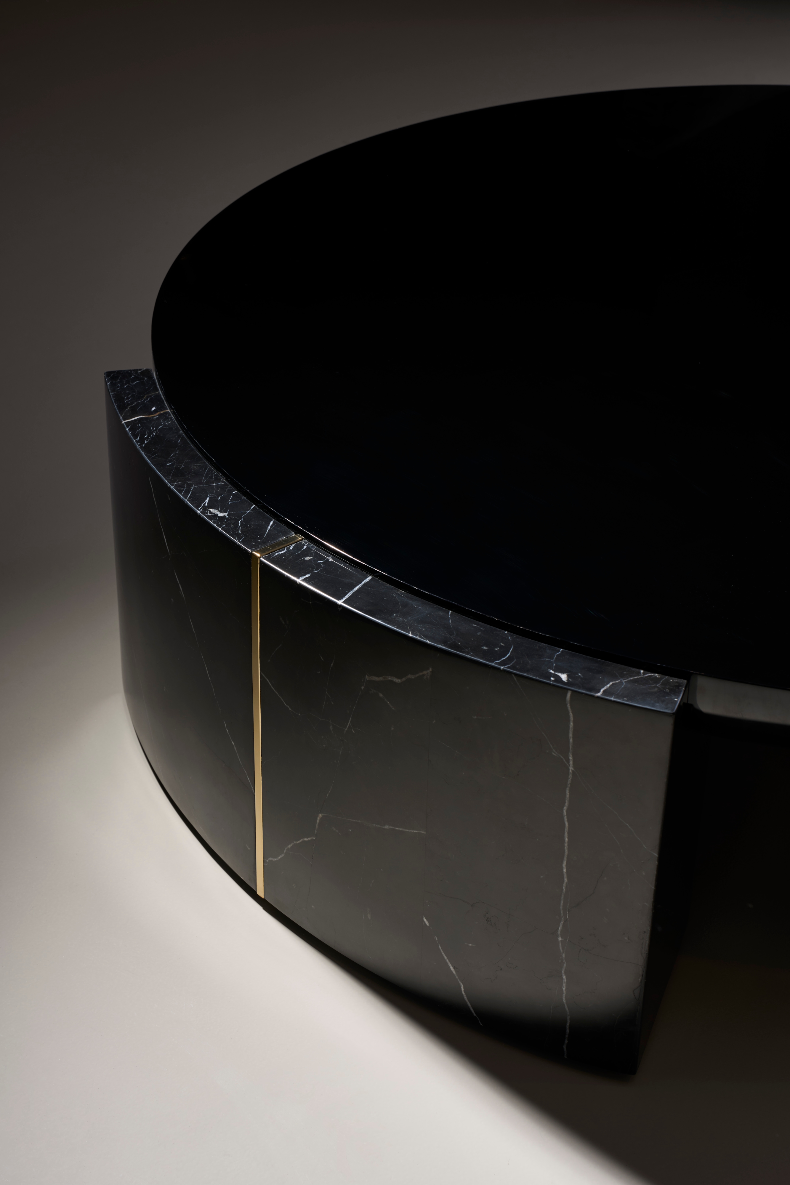 Caracole Caracole Classic Elegant 48" Round Stone-Block Cocktail Table