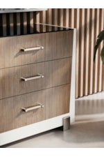 Caracole Caracole Classic Modern Smoked Glass-Top Six-Drawer Dresser with Soft-Close Drawers