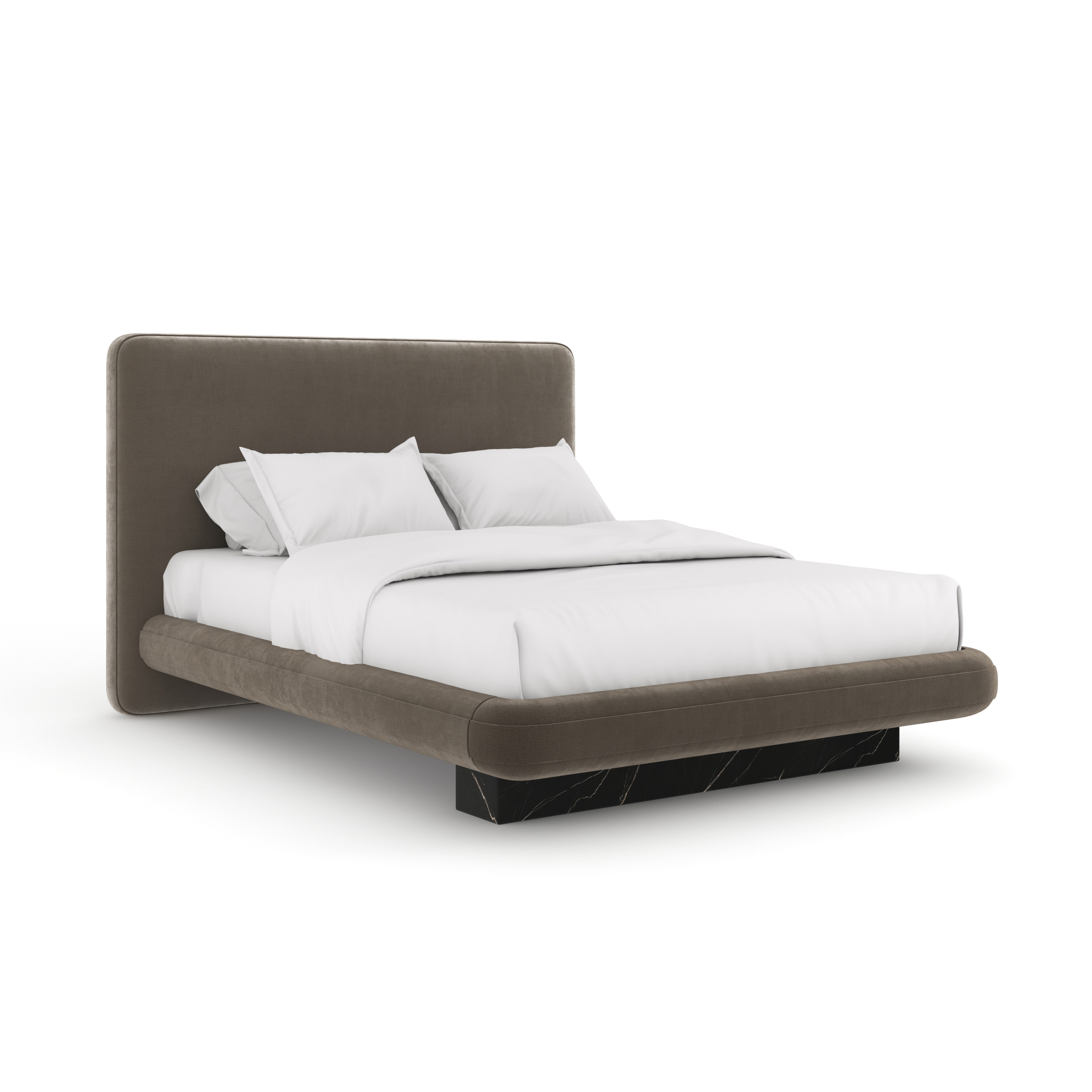 Caracole Caracole Classic Fully-Upholstered Stone-Base Queen Bed
