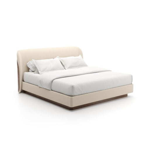 Modern Upholstered Queen Bed with Plinth Base