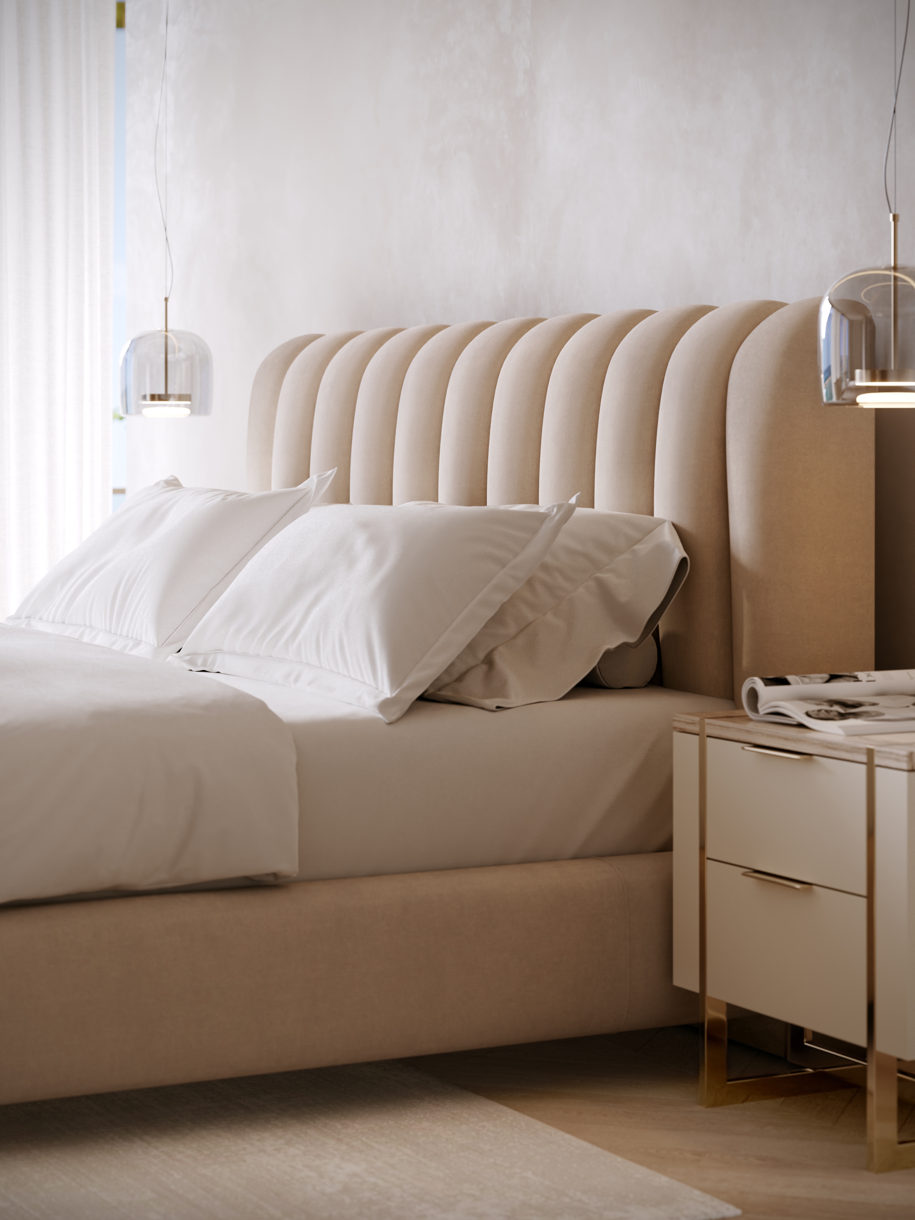 Caracole Caracole Classic Fully Upholstered Channel-Tufted King Bed