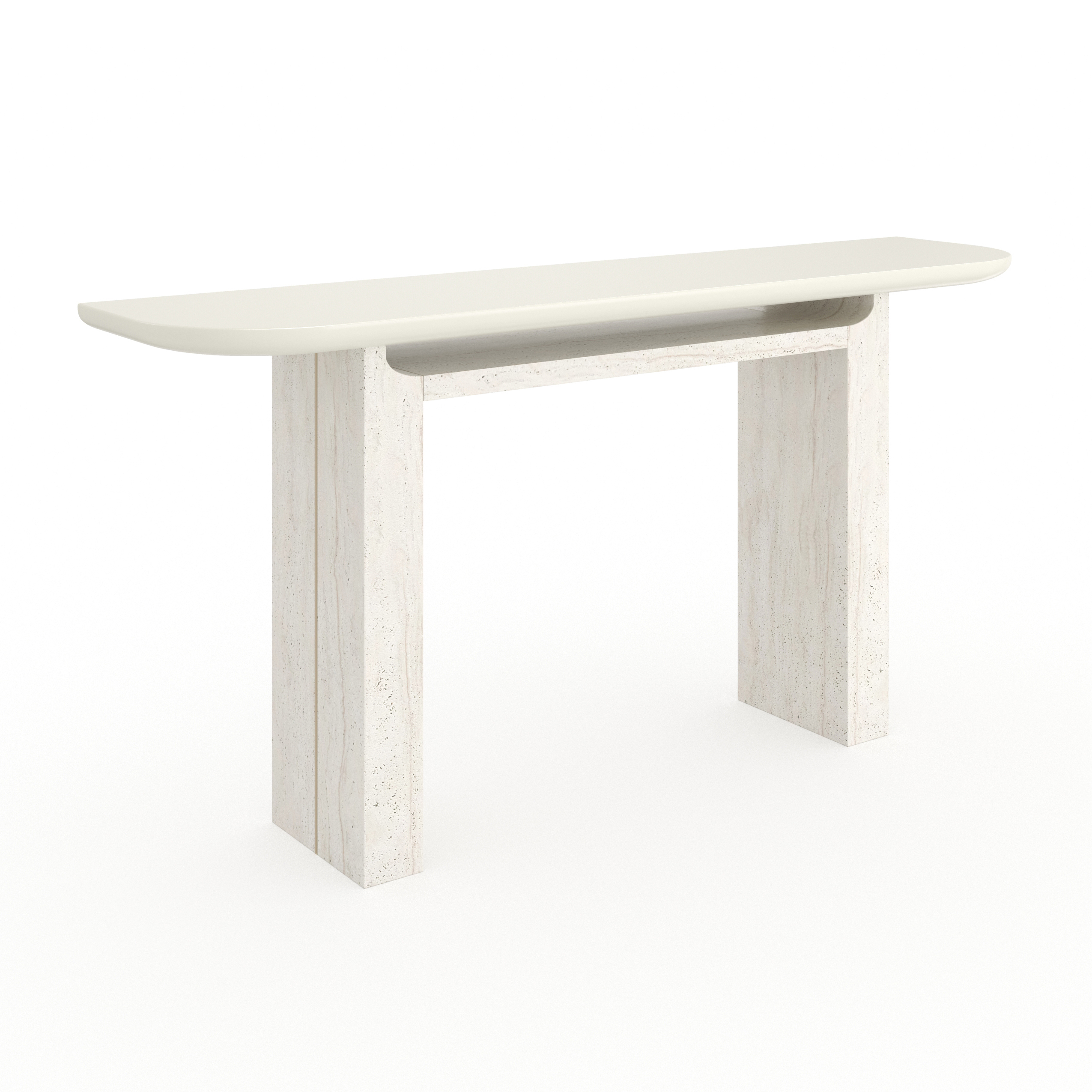 Caracole Caracole Classic Modern Stone-Pedestal Console Table