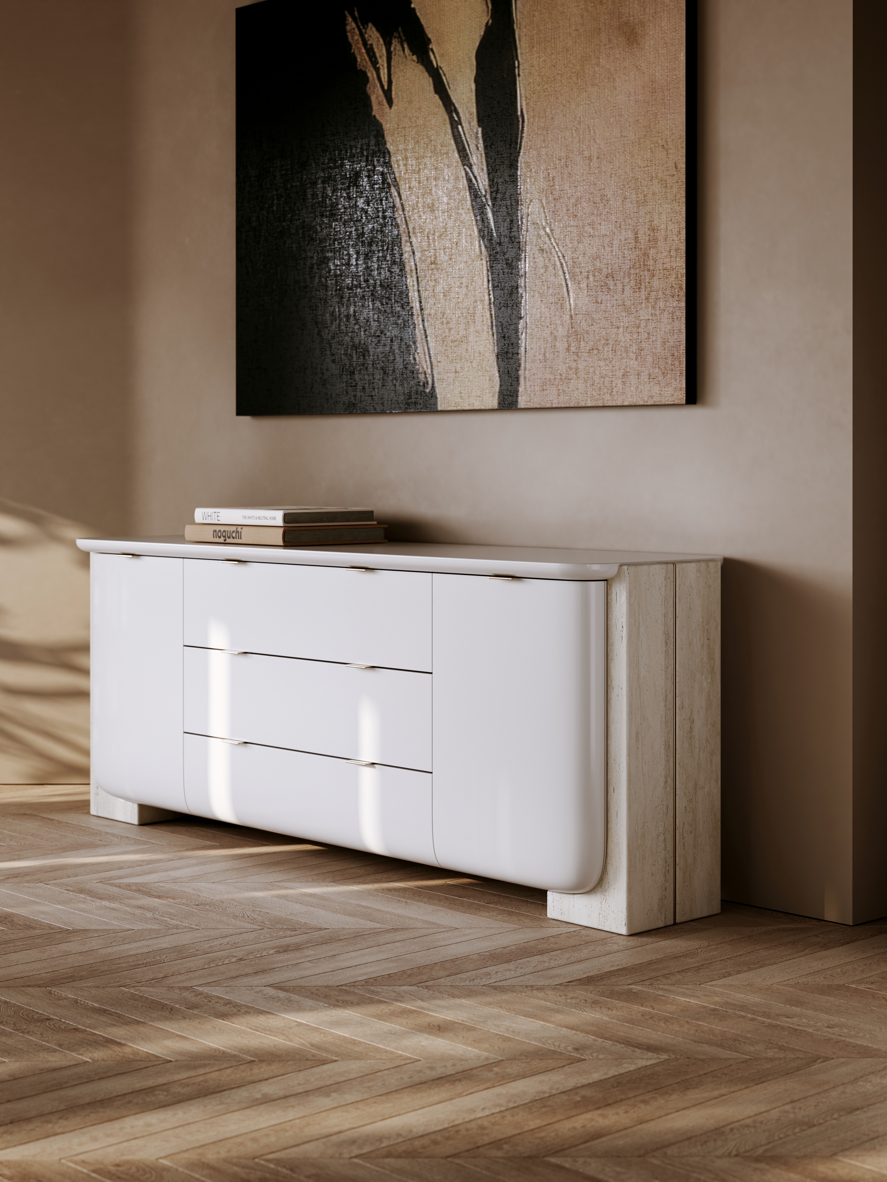 Caracole Caracole Classic Modern Stone-Panel Sideboard
