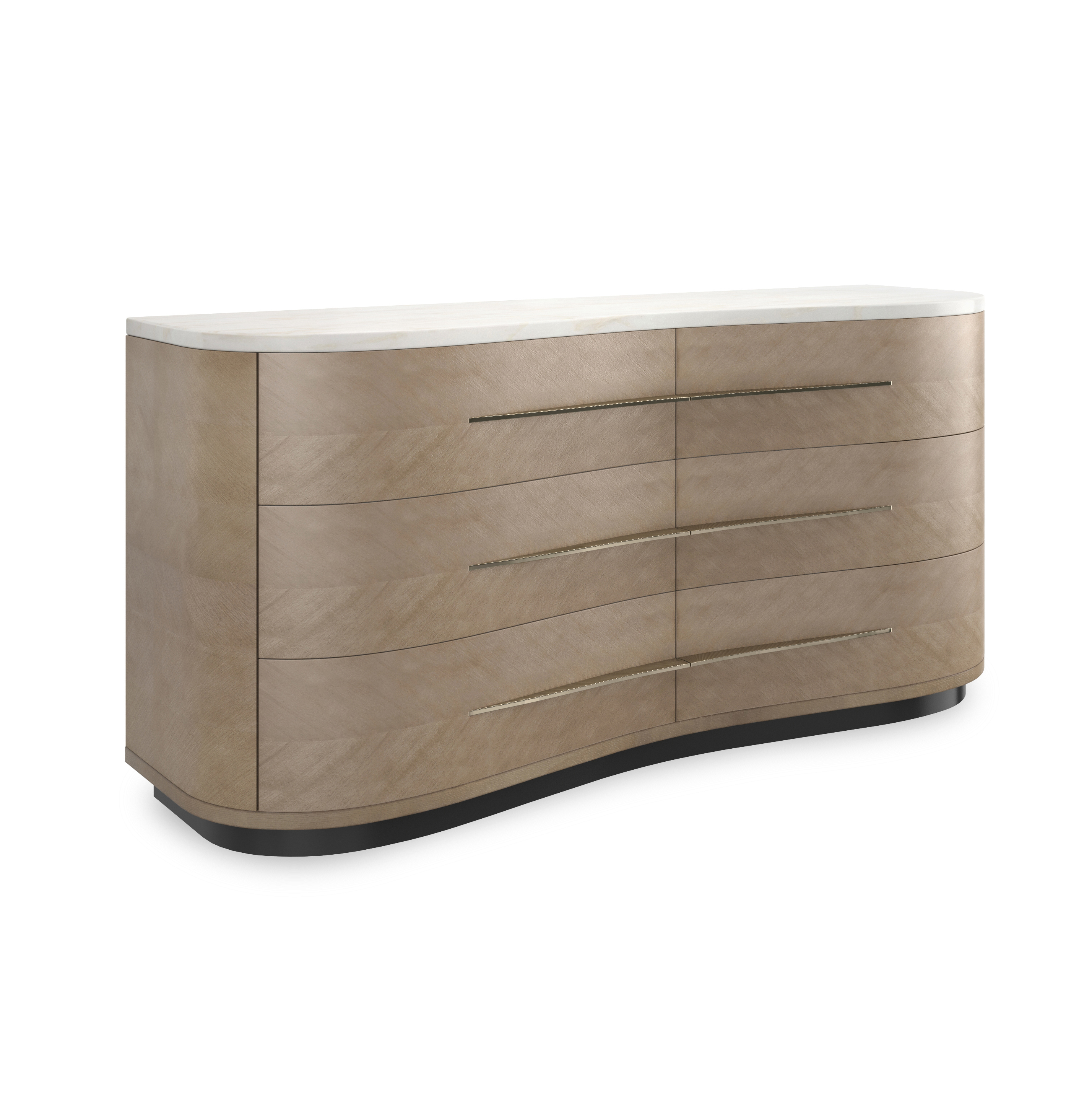Caracole Caracole Classic Modern Marble-Top Six-Drawer Dresser