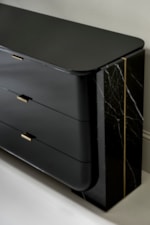 Caracole Caracole Classic Modern 6-Drawer Dresser with Elegant Stone Side Panels