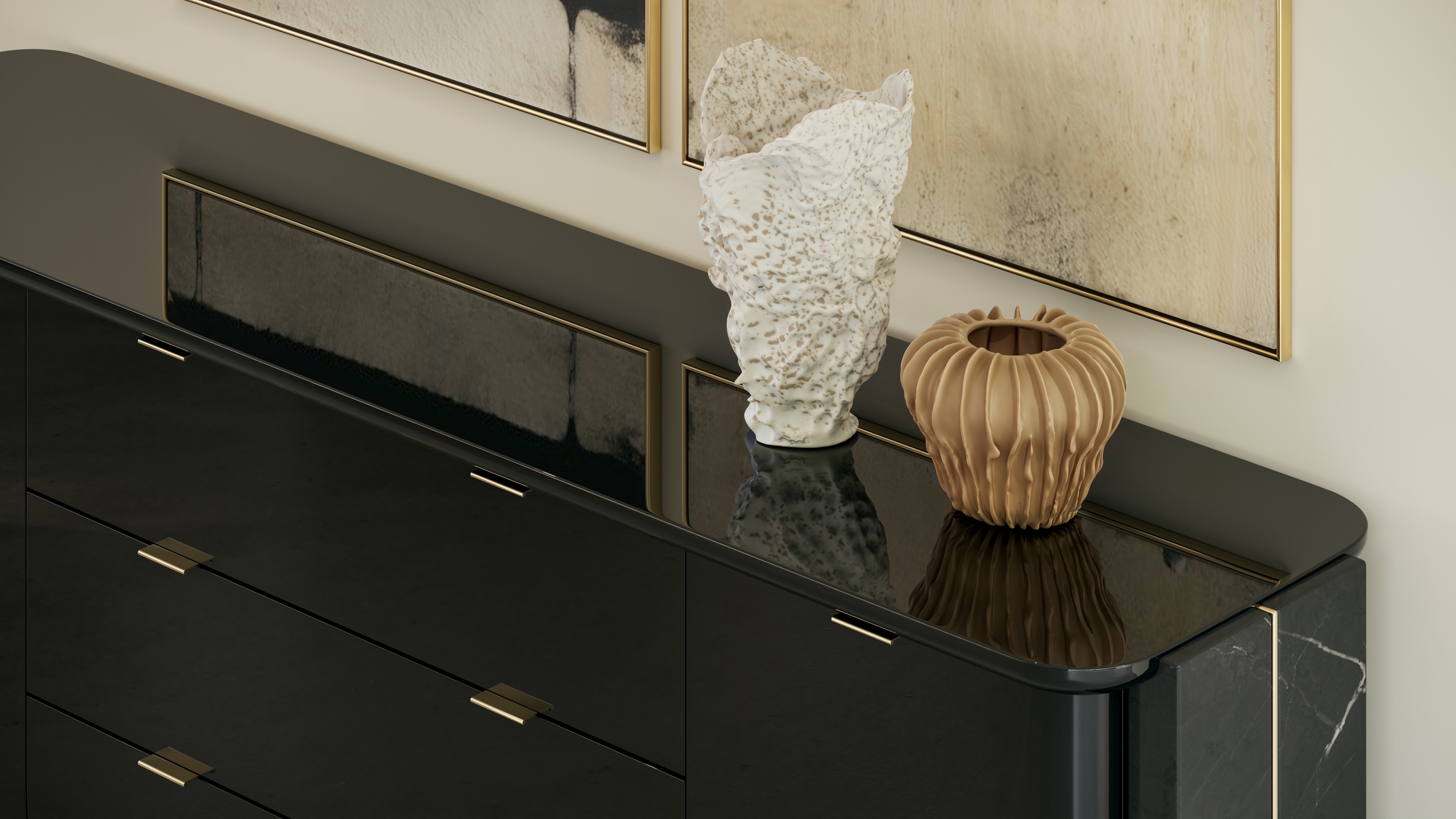 Caracole Caracole Classic Modern Stone-Panel Sideboard