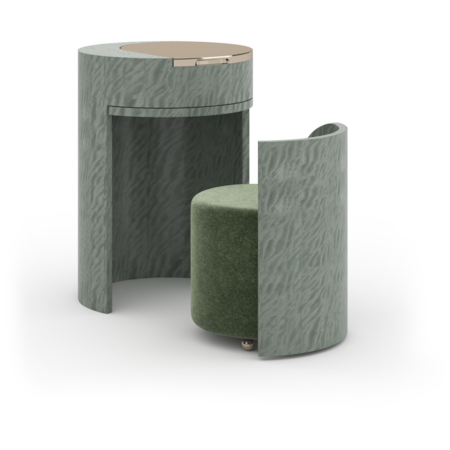 Lift-Top Vanity Set w/Pull-Out Chair