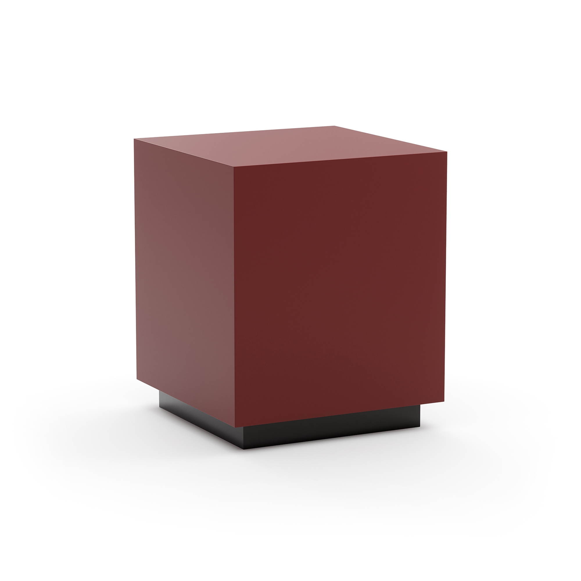 Modern 20" Rouge Cube End Table